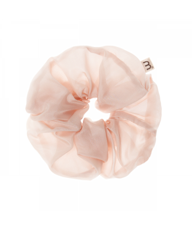 Супер об'ємна напівпрозора резинка для волосся Нюд Mon Mou Volume Silk Scrunchies