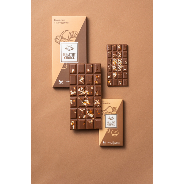 Mléčná čokoláda s lískovými oříšky Healthy Choice