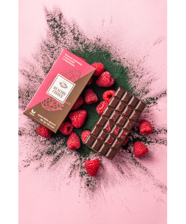 Čokoláda s malinami a spirulinou Healthy Choice