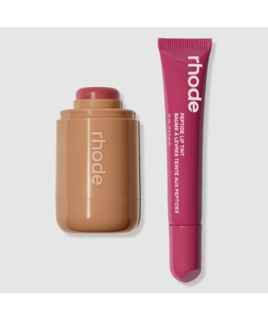 Duo tvářenka a lesk na rty Rhode The Fall Duos Sleepy girl and Raspberry jelly