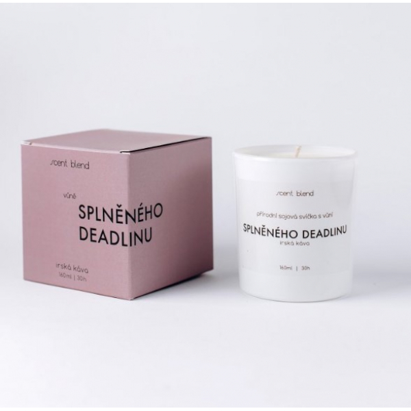 Svíčka “Splněného deadlinu” Irská káva Scent Blend