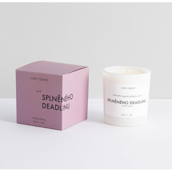 Svíčka “Splněného deadlinu” Irská káva Scent Blend