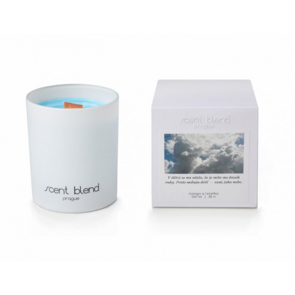 Svíčka Déšť voní jako nebe Mango a limetka Scent Blend