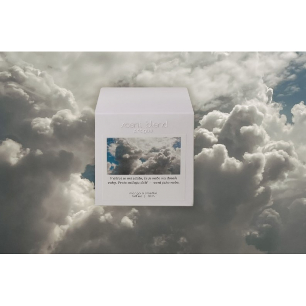 Svíčka Déšť voní jako nebe Mango a limetka Scent Blend