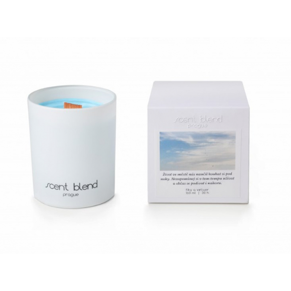 Svíčka Nezapomínej si v tom tempu užívat Fíky a vetiver Scent Blend
