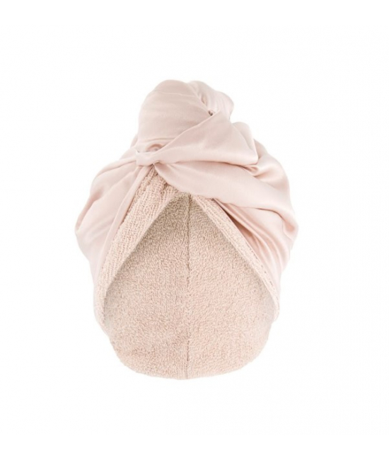 Oboustranný zavinovací ručník pro šetrné sušení vlasů nude MON MOU Hair Turban Nude